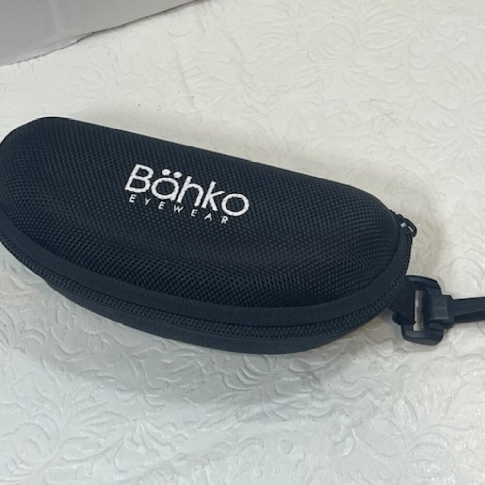 Black Bähko Eyeglasses/Sunglasses Clam Shell Zip Case 6"x2.5"x2"